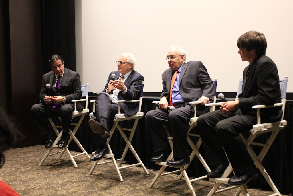 ZiadAbdelnour-with-DavidStockman-Former-OfficeManagement-and-BudgetDirector-under-PresidentRonaldReagan-GeneEpstein(Barrons)-and-JimMorrison-Producerofthemovie-theBubble